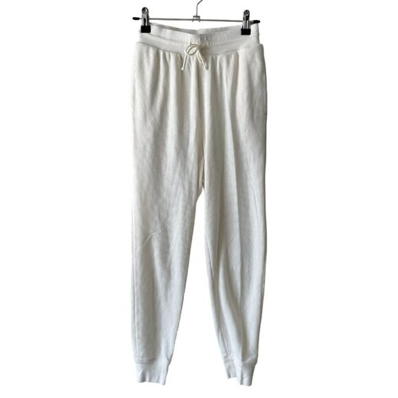 SUNDAY Best Baby Waffle Jogger Waffle Knit Pants High Rise White XXS - Picture 1 of 9